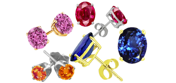 colored gemstone earrings